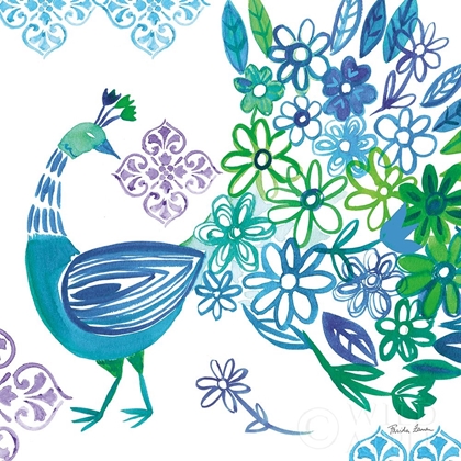 Picture of JEWEL PEACOCKS I