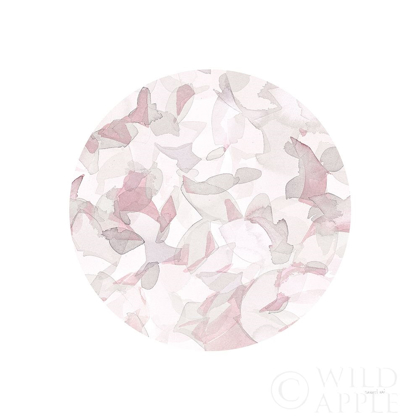 Picture of LEAFY ABSTRACT CIRCLE I BLUSH GRAY