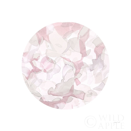 Picture of LEAFY ABSTRACT CIRCLE II BLUSH GRAY