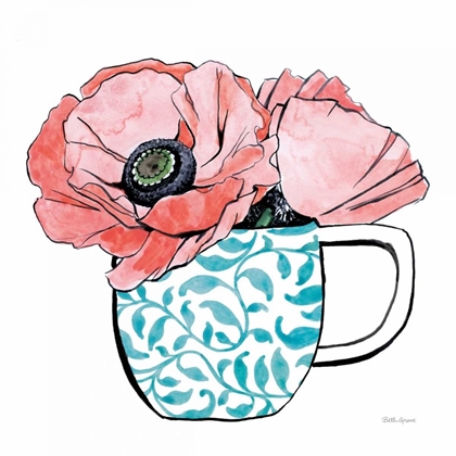 Picture of FLORAL TEACUPS II