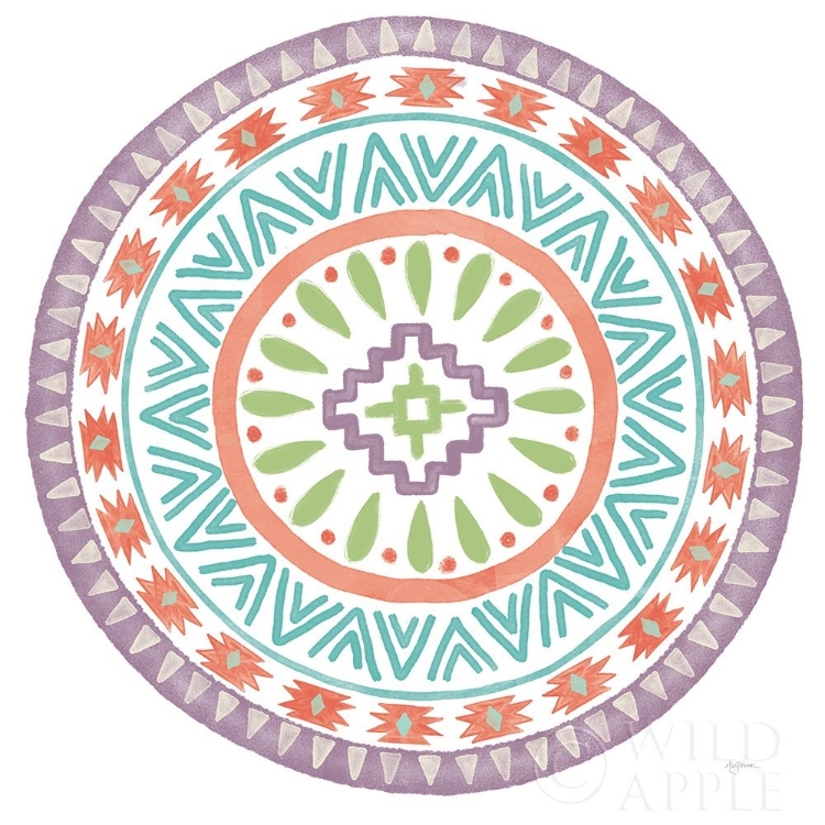 Picture of LOVELY LLAMAS MANDALA II ON WHITE