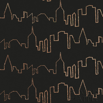 Picture of NY CHIC SKYLINE GOLD ON BLACK