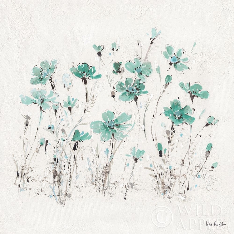 Picture of WILDFLOWERS III TURQUOISE