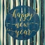 Picture of COASTAL LACE HAPPY NEW YEAR STRIPES ROUND