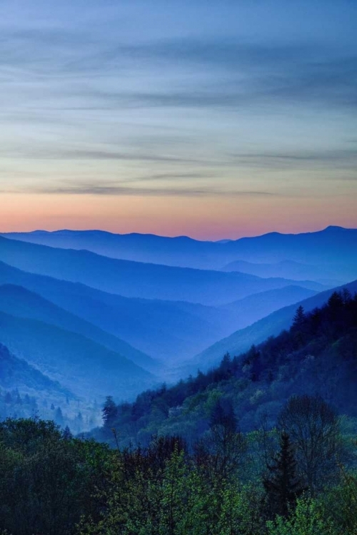 Picture of NORTH CAROLINA OCONALUFTEE OVERLOOK AT SUNRISE