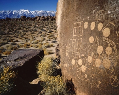 Picture of CA, BISHOP, SIERRA MTS CURVILINEAR PETROGLYPHS