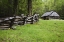 Picture of TN, GREAT SMOKY MTS FENCE AND ABANDONED STABLE