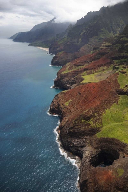 Picture of USA, HAWAII, KAUAI AERIAL VIEW OF NA PALI COAST