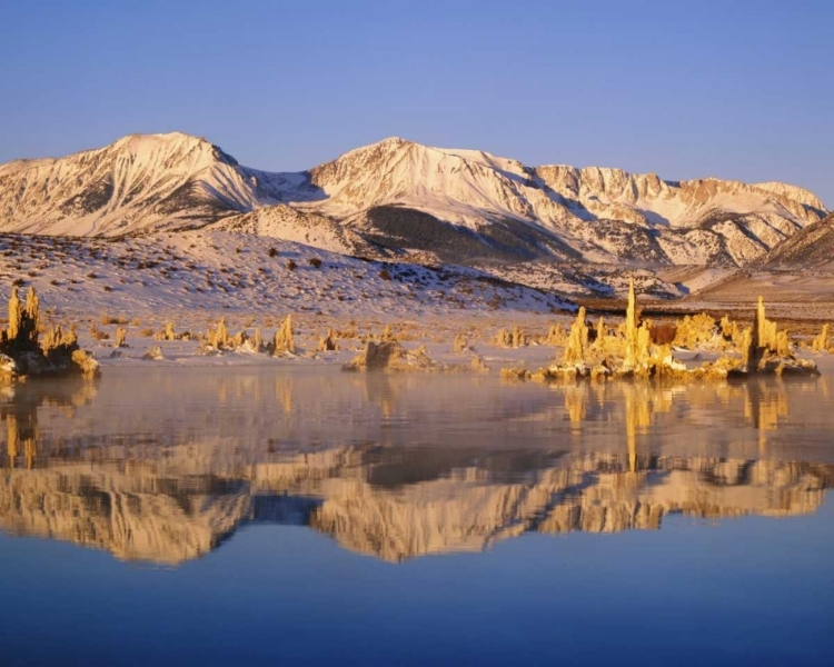 Picture of CALIFORNIA HILLS AND TUFAS REFLECT IN MONO LAKE