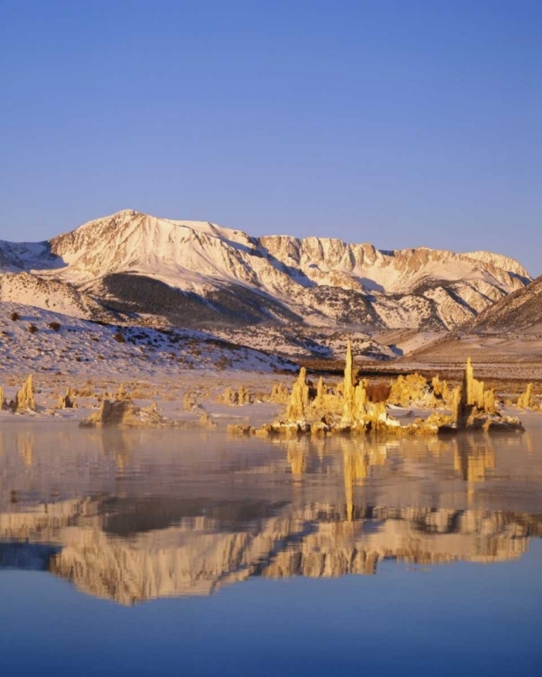 Picture of CALIFORNIA HILLS AND TUFAS REFLECT IN MONO LAKE