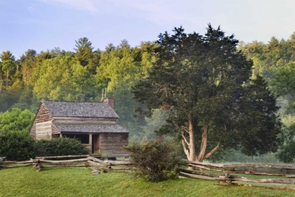 Picture of TN, GREAT SMOKY MTS PIONEER CABIN IN CADES COVE