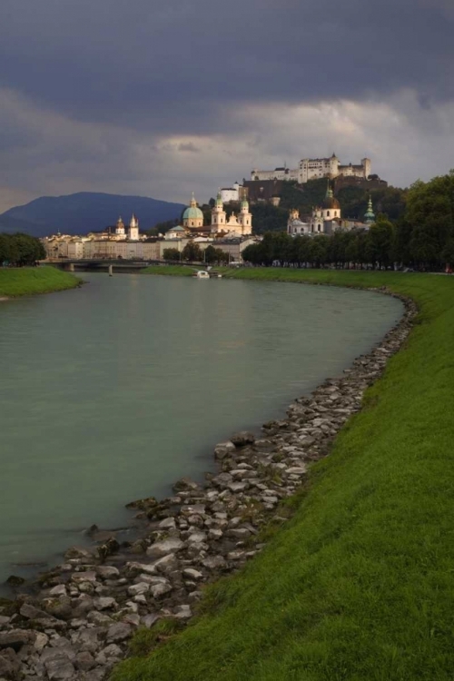 Picture of AUSTRIA, SALZBURG VIEW ALONG THE SALZACH RIVER 