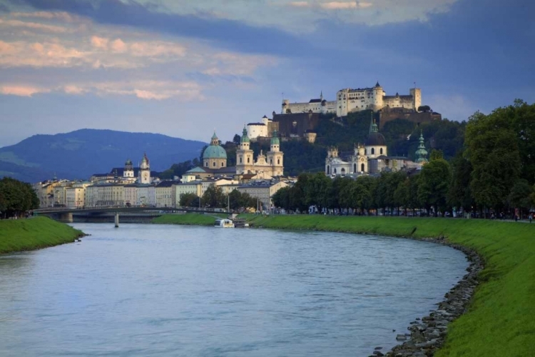 Picture of AUSTRIA, SALZBURG VIEW ALONG THE SALZACH RIVER 