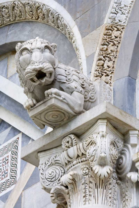 Picture of ITALY, PISA A GARGOYLE ABOVE DOOR OF DUOMO PISA