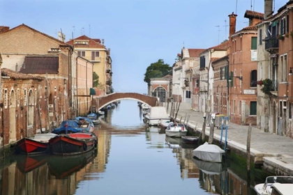 Picture of ITALY, VENICE BOATS AND HOMES ALONG CITY CANALS