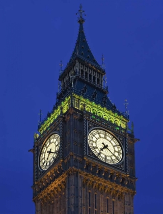 Picture of GREAT BRITAIN, LONDON BIG BEN CLOCK TOWER, DUSK