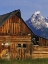 Picture of WY, GRAND TETONS DILAPIDATED BARN BY MORMON ROW