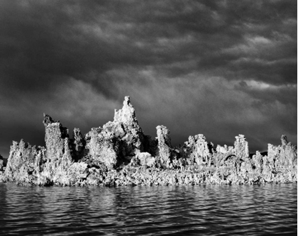 Picture of USA, CALIFORNIA, MONO LAKE STORM-LIT TUFA TOWERS