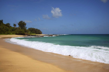 Picture of USA, HAWAII, KAUAI WAVE BREAKS ON DESERTED BEACH