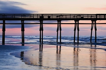 Picture of USA, NORTH CAROLINA SUNSET BEACH PIER AT SUNRISE