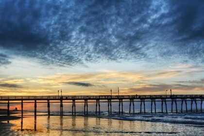 Picture of USA, NORTH CAROLINA SUNSET BEACH PIER AT SUNRISE