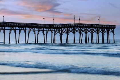 Picture of USA, NORTH CAROLINA SUNRISE AT SUNSET BEACH PIER