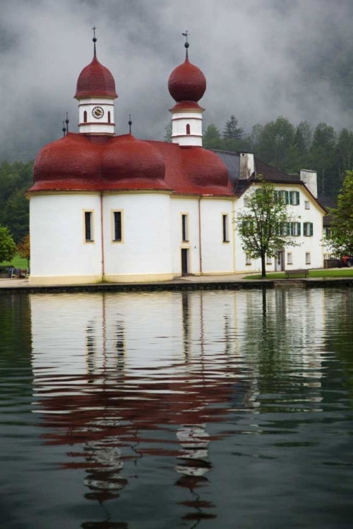 Picture of GERMANY, LAKE KONIGSSEE ST BARTHOLOMEWS CHURCH