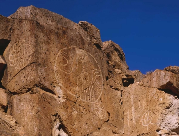 Picture of CALIFORNIA, OWENS VALLEY, CURVILINEAR PETROGLYPHS