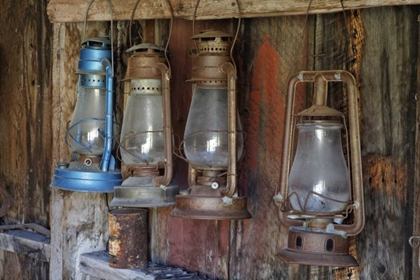 Picture of CA, BODIE SP LLANTERNS IN ABANDONED FIRE STATION