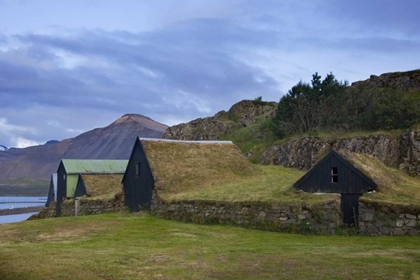 Picture of ICELAND, BORGARNES SOD-ROOFED SHEDS