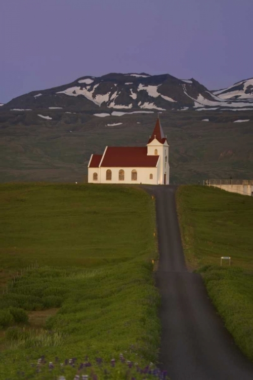 Picture of ICELAND, SNAEFELLSNES, HELLISANDUR CHURCH