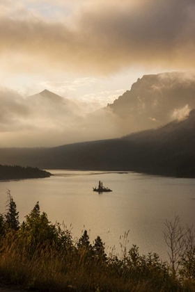 Picture of MT, GLACIER NP SUNRISE OVER ST MARY LAKE