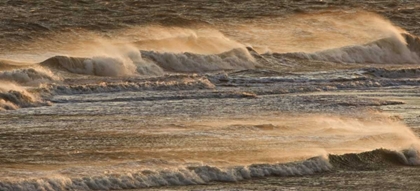 Picture of AK, KACHEMAK BAY BREAKING WAVES AT SUNSET