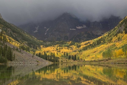 Picture of CO AUTUMN CLOUDS ON MAROON BELLS MOUNTAINS