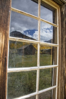 Picture of CO, ASHCROFT ABANDONED MINING CABIN WINDOW
