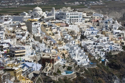 Picture of GREECE, SANTORINI, FIRA VIEW OF CLIFFTOP TOWN