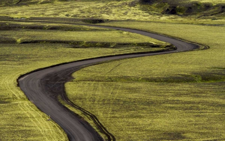 Picture of ICELAND ROAD CURVES THROUGH GREEN COUNTRYSIDE