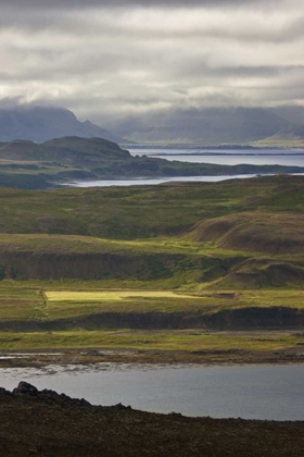 Picture of ICELAND FARMLAND ALONG THORSKAFJORDUR FJORD