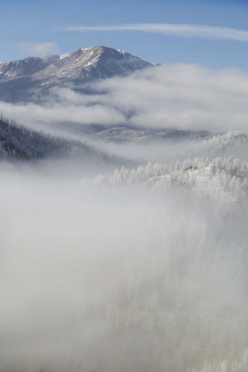 Picture of CO, CLOUDS FILL THE VALLEYS BELOW PIKES PEAK