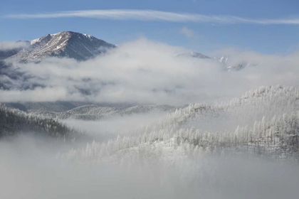 Picture of CO, CLOUDS FILL THE VALLEYS BELOW PIKES PEAK