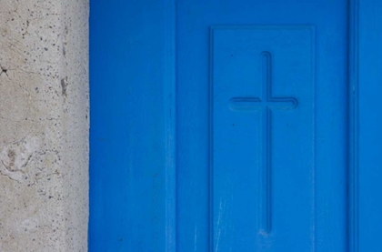 Picture of GREECE, OIA CHRISTIAN CROSS ENGRAVED IN A DOOR