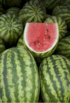 Picture of UAE, ABU DHABI WATERMELONS ON DISPLAY AT MARKET