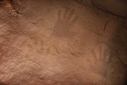 Picture of AZ, GRAND CANYON, ANCIENT ANASAZI HAND PRINTS