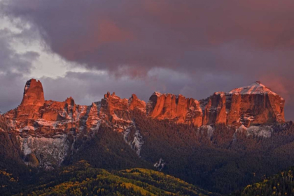 Picture of CO, ROCKY MTS CHIMNEY ROCK AND COURTHOUSE MT