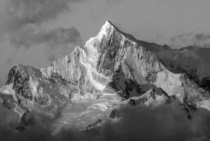 Picture of ANTARCTICA, SNOW-CAPPED MOUNTAIN PEAK AT SUNRISE