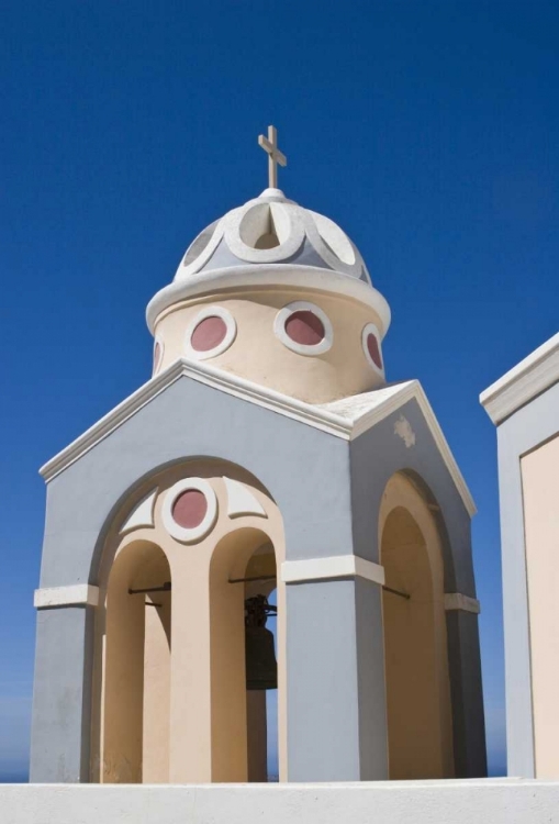 Picture of GREECE, SANTORINI CHURCH BELL TOWER AGAINST SKY