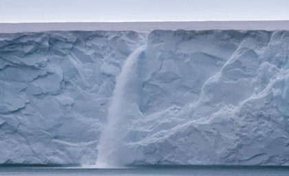Picture of NORWAY, SVALBARD WATERFALL ON AUSTFONNA GLACIER