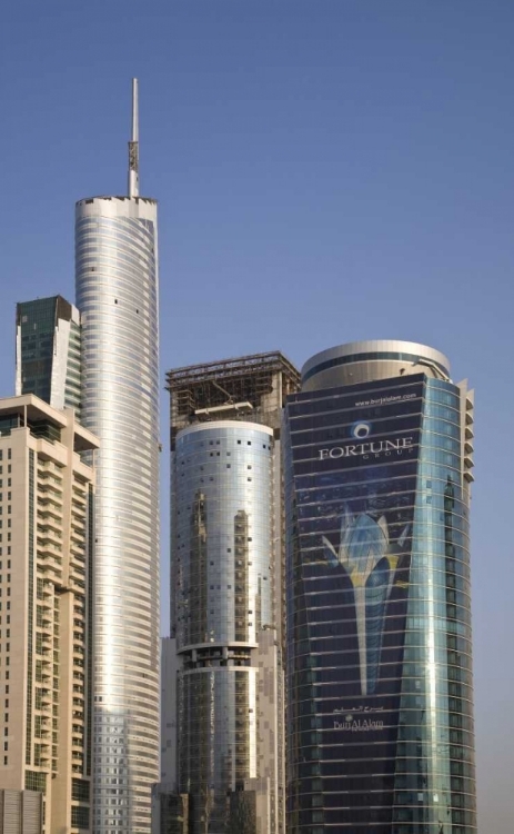 Picture of UAE, DUBAI JUMEIRAH LAKE TOWERS IN THE AFTERNOON