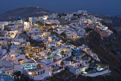 Picture of GREECE, FIROSTEFANI CLIFFSIDE VILLAS WITH LIGHTS
