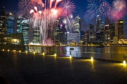 Picture of SINGAPORE FIREWORKS IN DOWNTOWN AREA